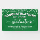 Search for green graduation banners Green and white