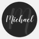 Search for script monogram stickers Black