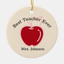 Search for red apple ornaments Best teacher ever