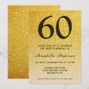 Search for gold 60th birthday invitations Sixtieth