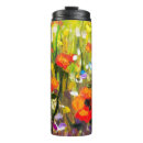 Search for red poppies travel mugs Illustration