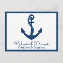Search for boat rehearsal dinner invitations Navy blue