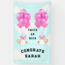 Search for twins baby shower banners Pink