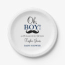 Search for oh boy baby shower plates Moustache
