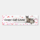 Search for cat lover bumper stickers Heart