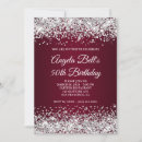 Search for burgundy and silver invitations Dark red