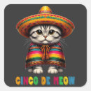 Search for funny mexican stickers Cinco de meow