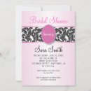 Search for pink black bridal shower invitations Elegant