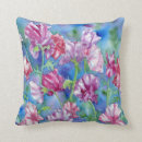 Search for sweet pea pillows Watercolor