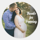 Search for thanks for popping by stickers Baby shower