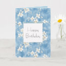 Search for pretty blue birthday cards Floral