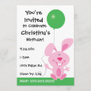 Search for little bunny birthday invitations Balloon