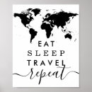 Search for black and white world map posters Travel