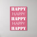 Recherche de girly canvas prints Heureux