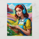 Recherche de lecture de fille cartes postales Imaginaire