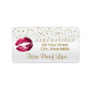 Search for gold lips return address labels Cosmetologist