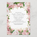 Search for gold floral bridal shower invitations Elegant modern floral