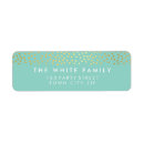 Search for mint and gold return address labels Trendy