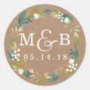 Search for rustic monogram stickers Wreath