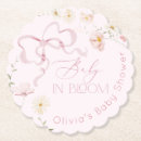 Recherche de fleurs roses dessous de verres Printemps