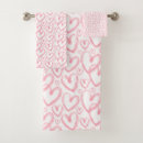 Search for pink heart bath towels Unique