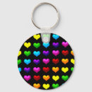 Search for colourful hearts keychains Pretty