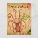Search for octopus illustration postcards Marine life