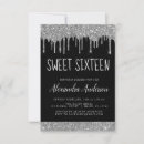 Search for black silver sweet 16 invitations Modern