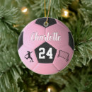 Search for girls soccer ornaments Name customized athlete