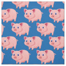 Search for cute farm animal fabric Pig