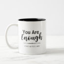 Search for you are enough mugs Typography