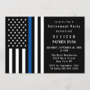 Recherche de policier invitations Drapeau de la police