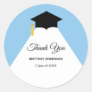 Search for blue and white graduation stickers Thank you
