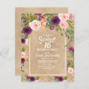 Search for fall sweet 16 invitations Botanical