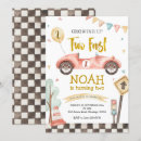 Search for boy second birthday invitations Growing up two fast