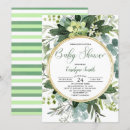 Search for green gold baby shower invitations Modern