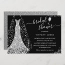 Search for black and silver bridal shower invitations Sparkle