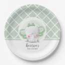 Search for gender neutral baby elephant plates Watercolor