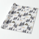 Search for winter forest animal wrapping paper Fox