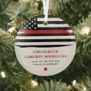 Search for volunteer firefighter ornaments Thin red line