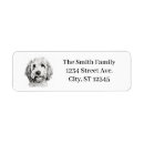 Search for family pet return address labels Black and white
