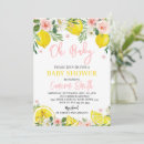 Search for pink lemonade baby shower invitations Floral