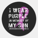 Search for anti drugs stickers Overdose awareness color
