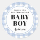Search for blue gingham stickers Baby boy