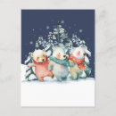 Recherche de ours mignon cartes postales Neige