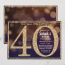 Search for milestone 40th birthday invitations Glitter