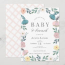 Search for brunch baby girl shower invitations Botanical