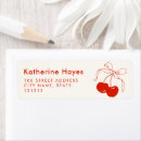 Search for cherry return address labels Red