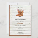 Search for cowboy bridal shower invitations Boho
