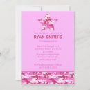 Search for pink camo birthday invitations Army